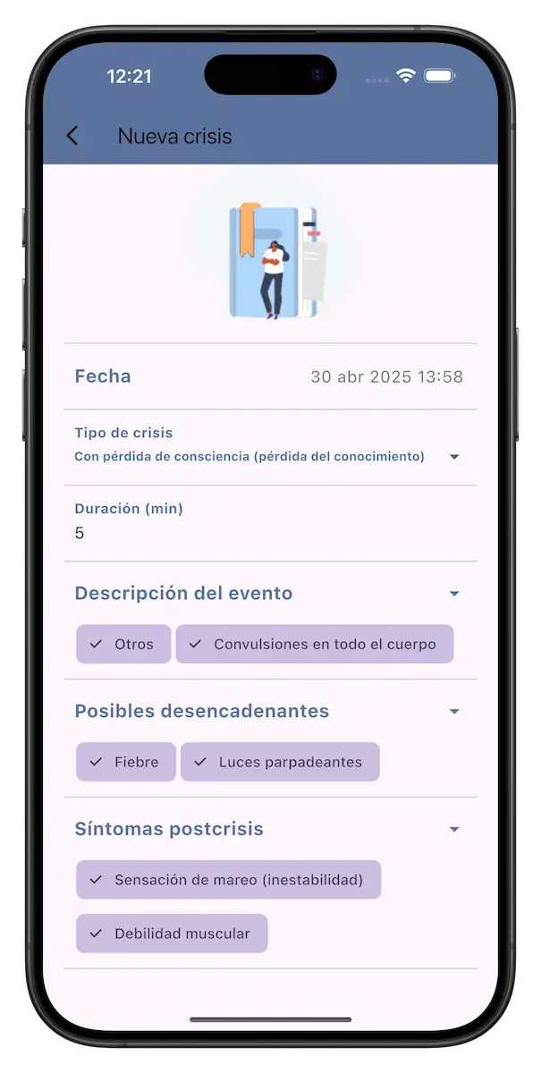 Interfaz de registro de crisis